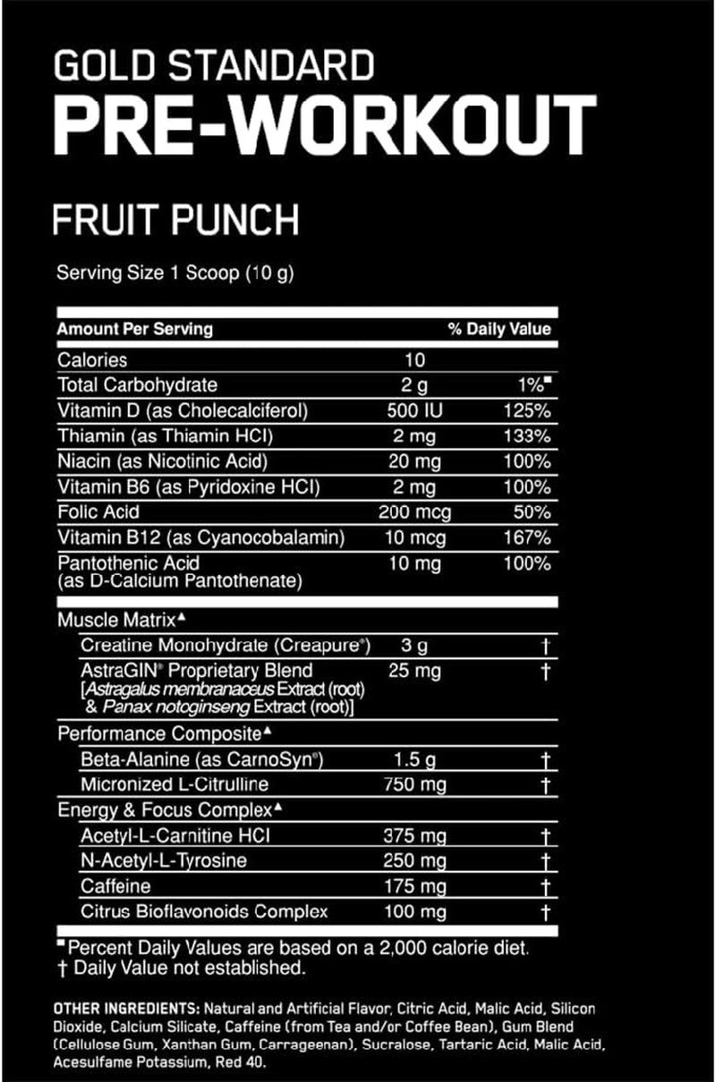 Gold Standard Pre Workout, Blueberry Lemonade, 300G, 30 Servings