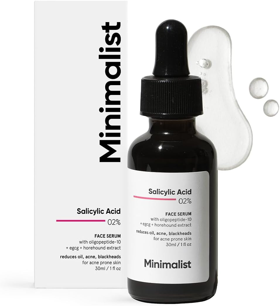 2% Salicylic Acid Serum for Acne, Blackheads & Open Pores | Reduces Excess Oil & Bumpy Texture | BHA Based Exfoliant for Acne Prone or Oily Skin, 30Ml1 Fl Oz (Pack of 1)