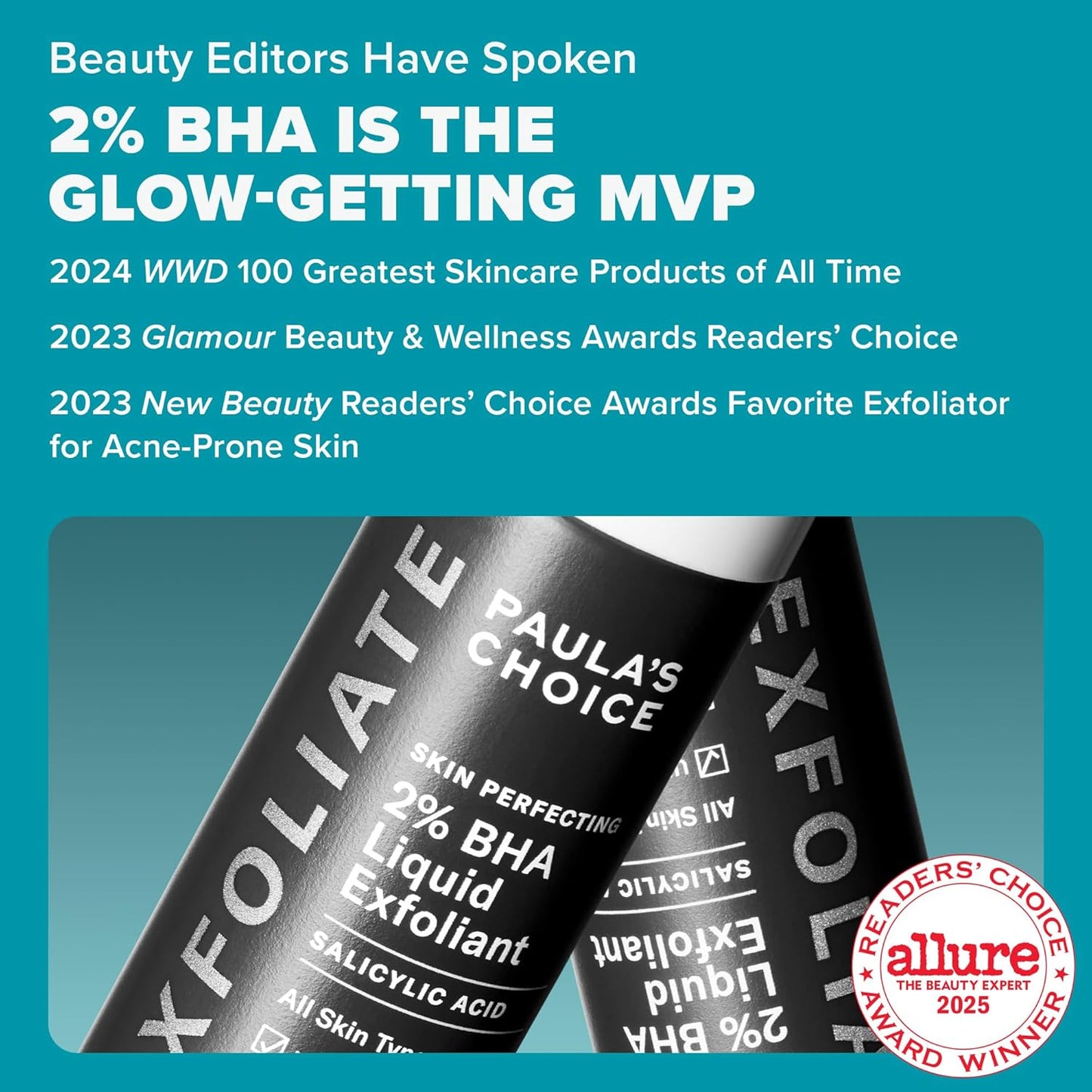 Skin Perfecting 2% BHA Liquid Salicylic Acid Exfoliant, Gentle Facial Exfoliator for Blackheads, Large Pores, Wrinkles & Fine Lines, Travel Size, 30 Ml Bottle