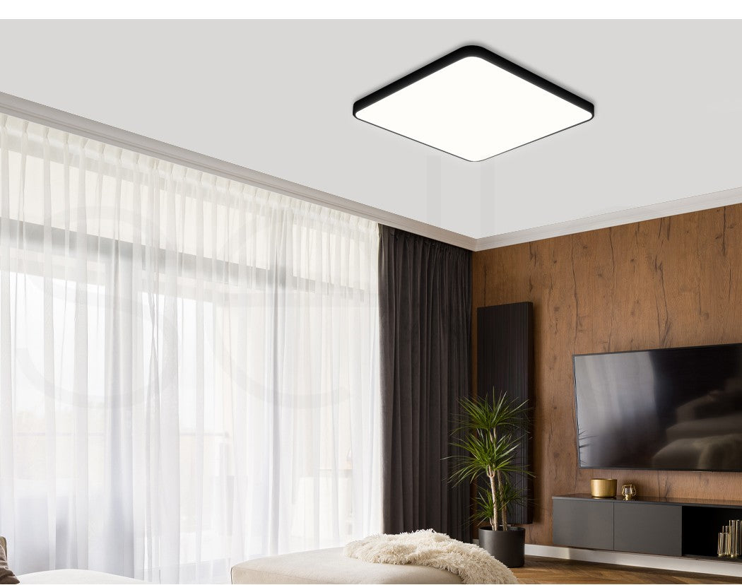 Emitto Ultra-Thin 5Cm LED Ceiling down Light Surface Mount Living Room Black 27W