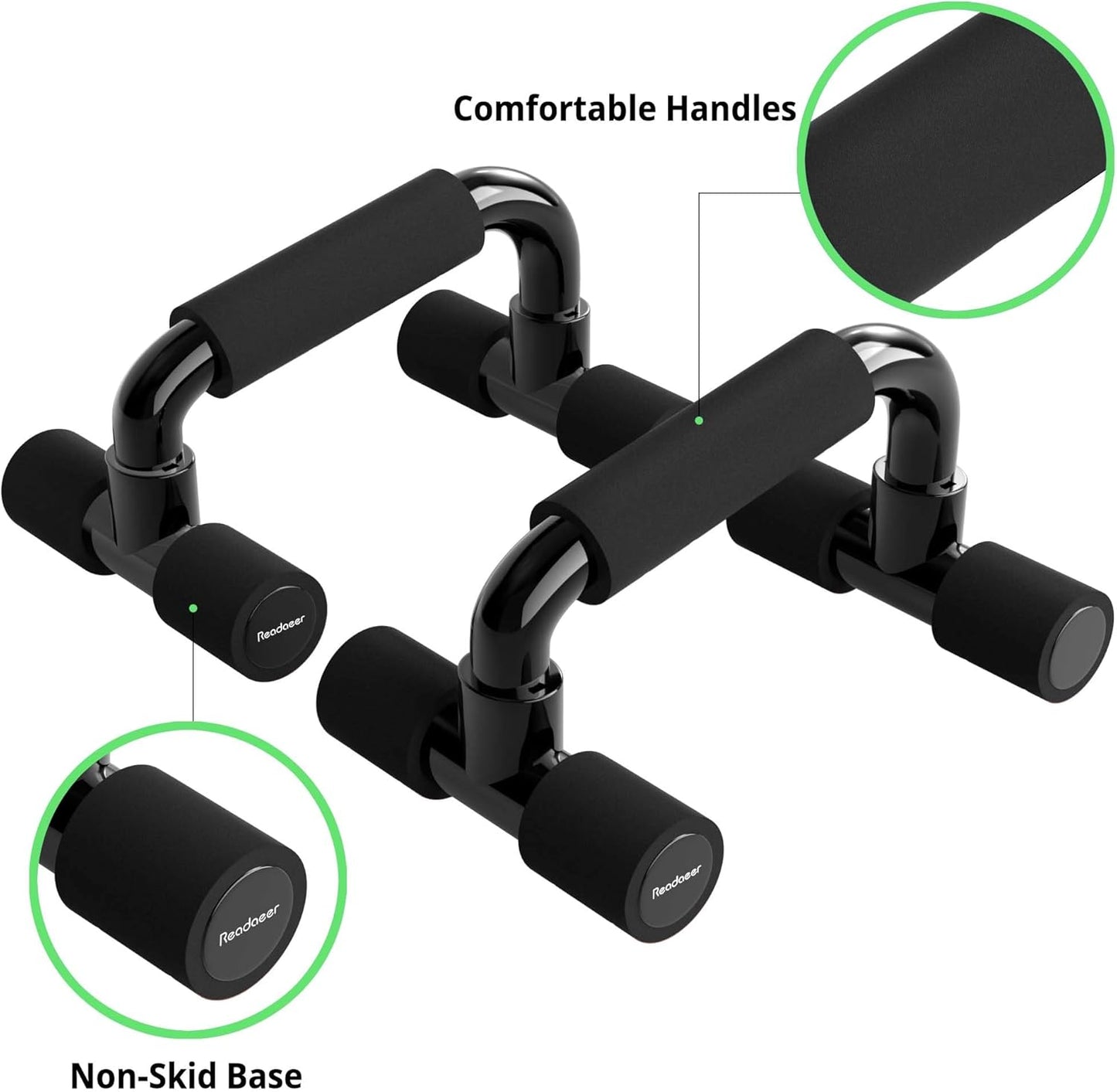 Push up Bars Gym Exercise Equipment Fitness 1 Pair Pushup Handles with Cushioned Foam Grip and Non-Slip Sturdy Structure