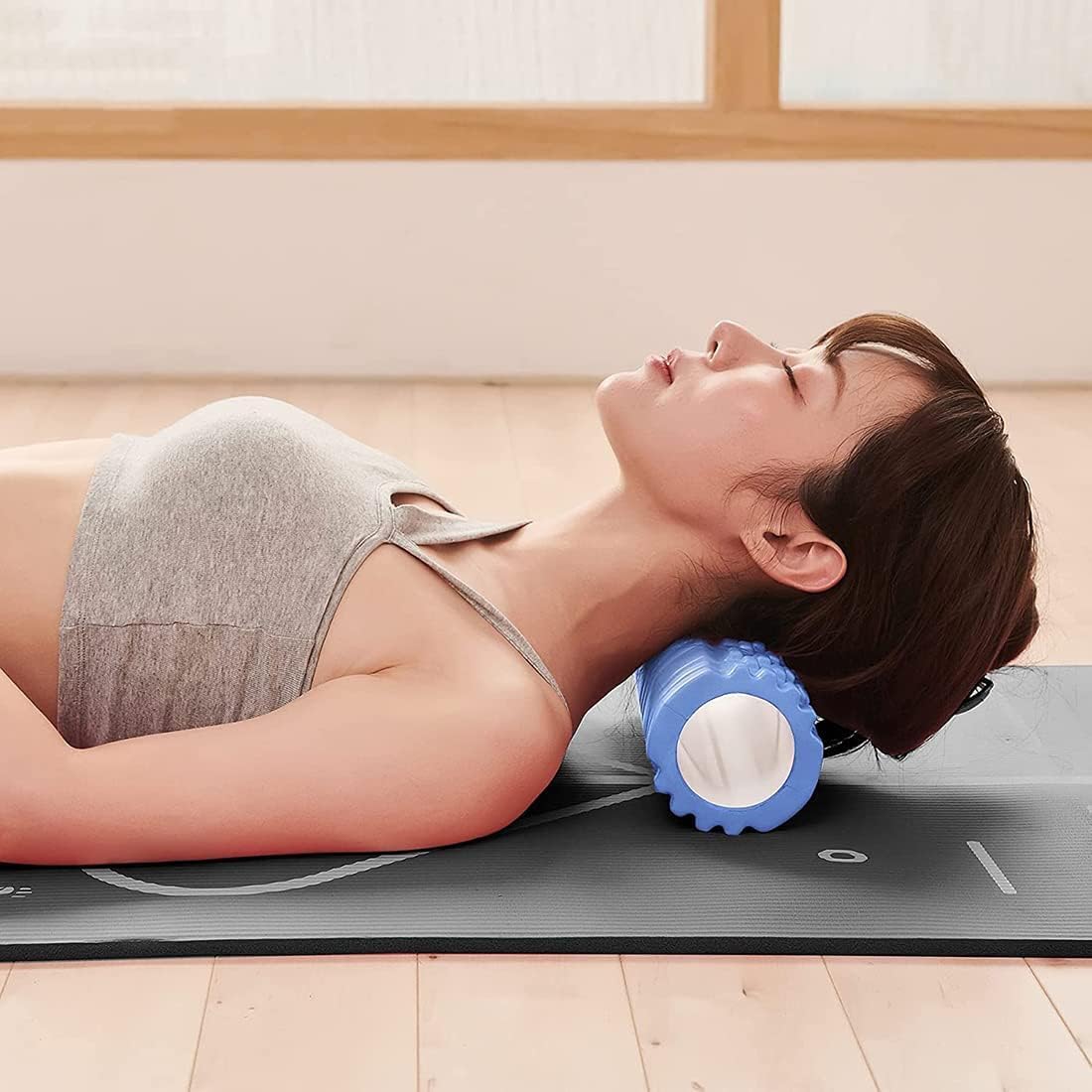 Foam Roller, EVA Muscle Roller for Yoga Pilates Back Exercise Physical Therapy 30 X 10 Cm Blue