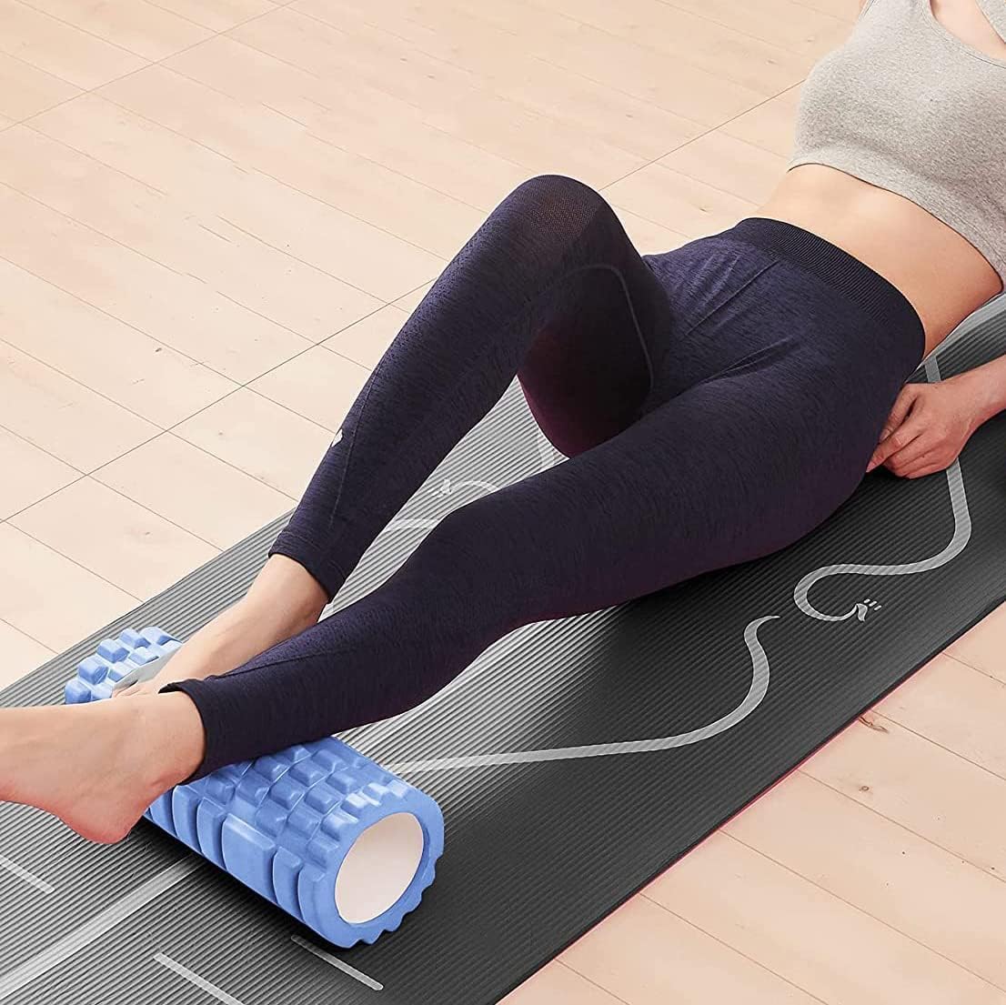 Foam Roller, EVA Muscle Roller for Yoga Pilates Back Exercise Physical Therapy 30 X 10 Cm Blue