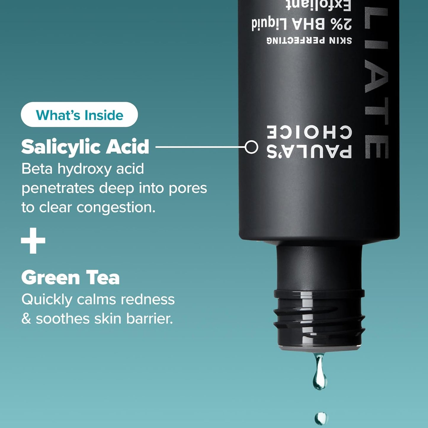 Skin Perfecting 2% BHA Liquid Salicylic Acid Exfoliant, Gentle Facial Exfoliator for Blackheads, Large Pores, Wrinkles & Fine Lines, Travel Size, 30 Ml Bottle