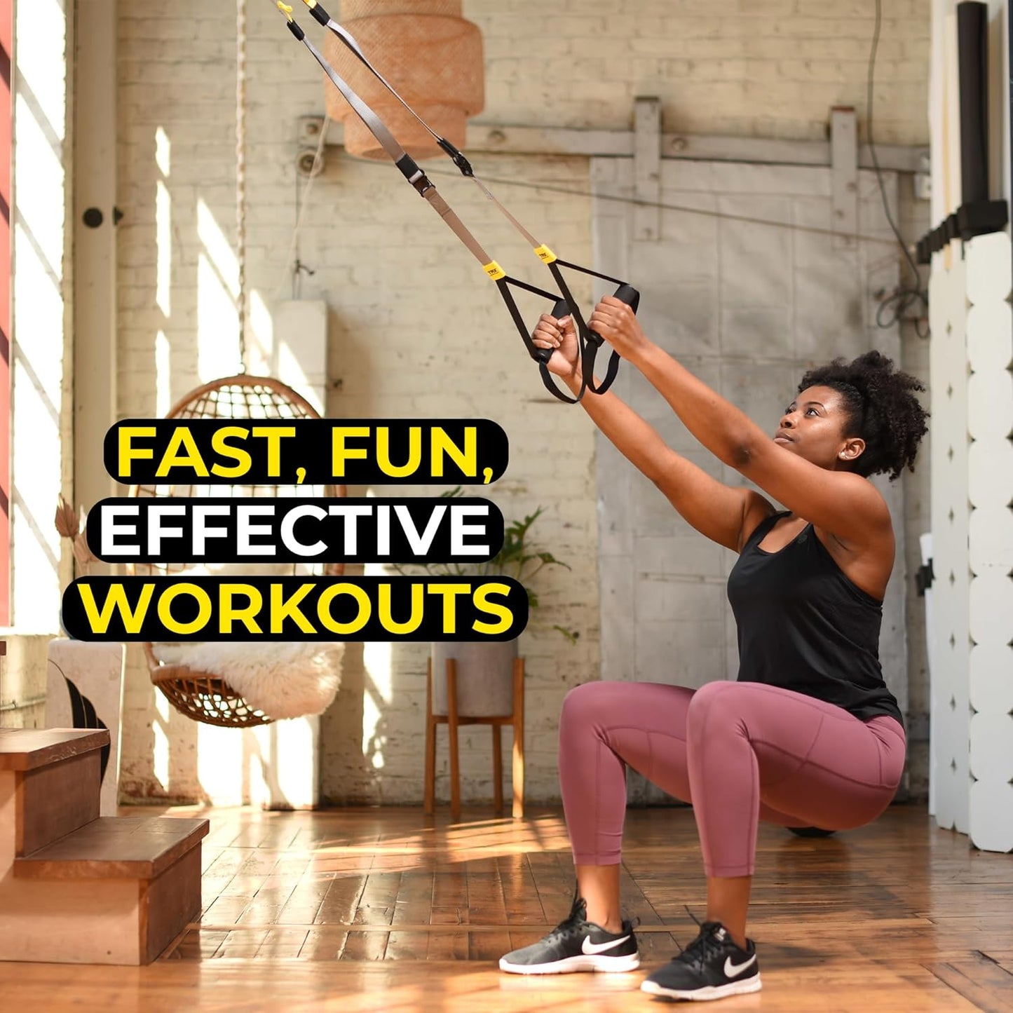 GO Suspension Trainer System: Lightweight & Portable| Full Body Workouts, All Levels & All Goals| Includes Get Started Poster, 2 Workout Guides & Indoor/Outdoor Anchors
