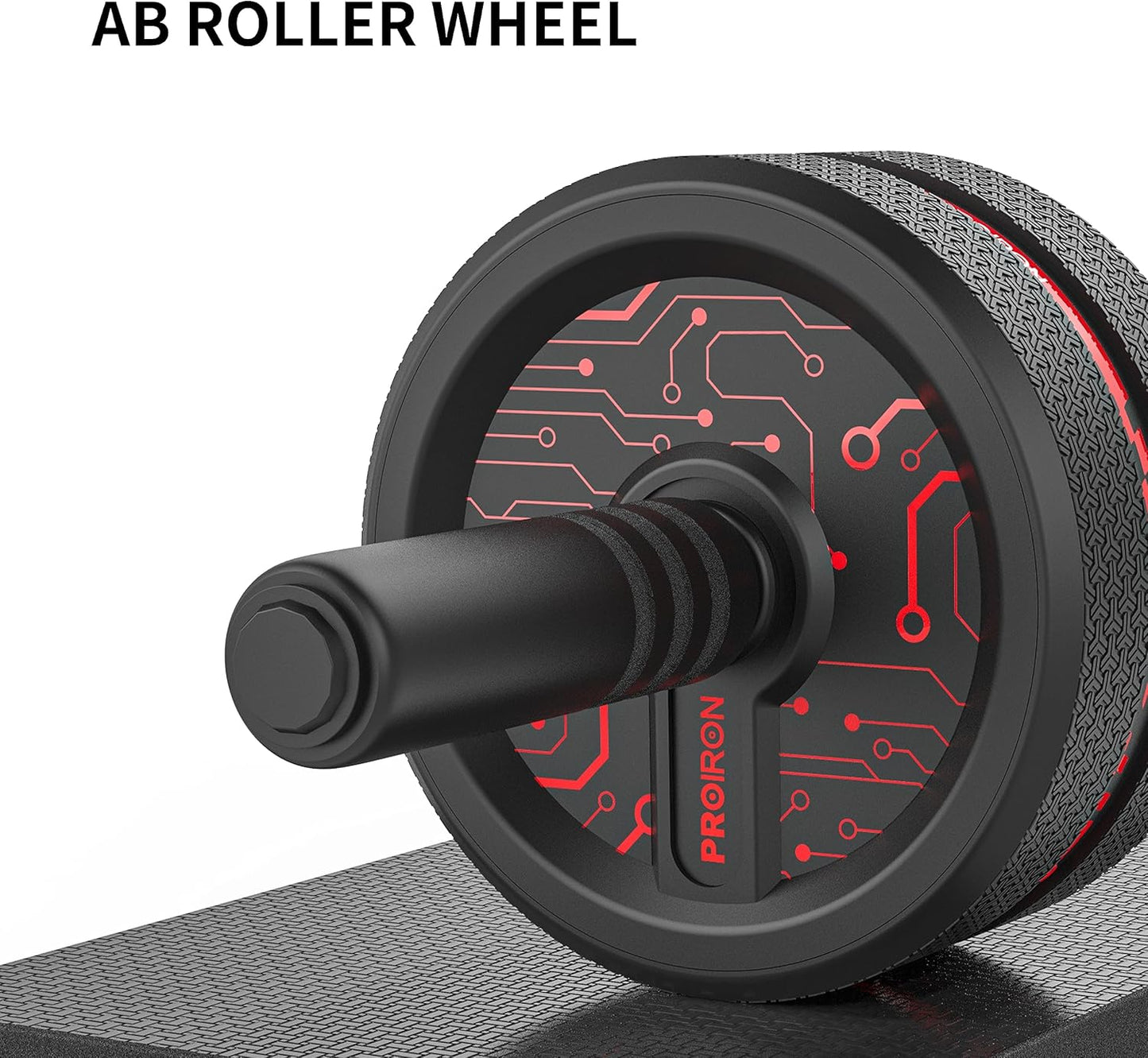Ab Roller Wheel, Ab Wheel Exercise Equipment for Core Workout with Anti-Slip Handles Abdominal Exercise for Home Gym Fitness Equipment with Knee Pad