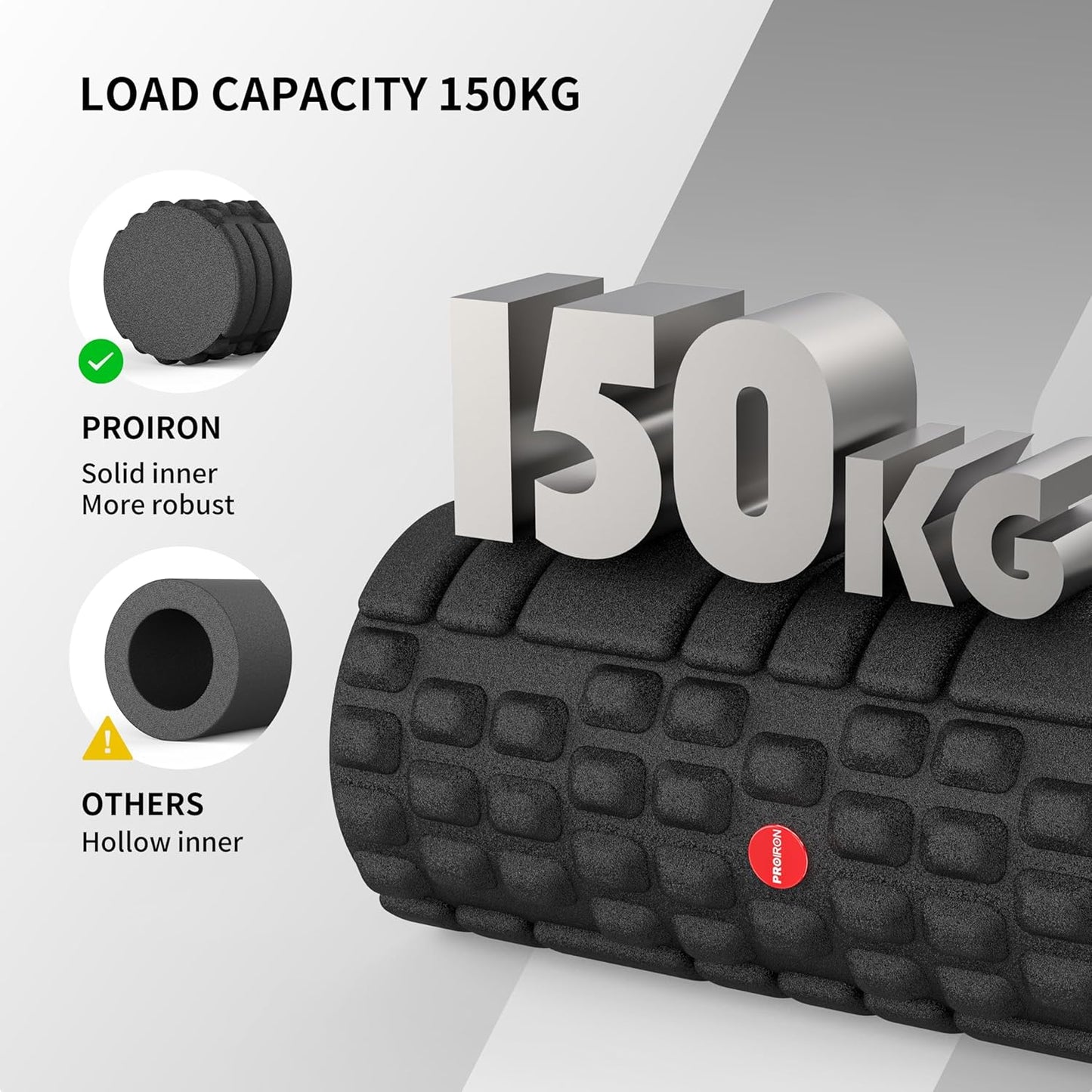 5 in 1 Foam Roller Set for Deep Tissue EPP Muscle Massage, Trigger Point Fitness Exercise Patented Foam Roller, Massage Roller, Massage Ball, Peanut Massage Ball,Mini Rolle for Whole Body Release(Black)