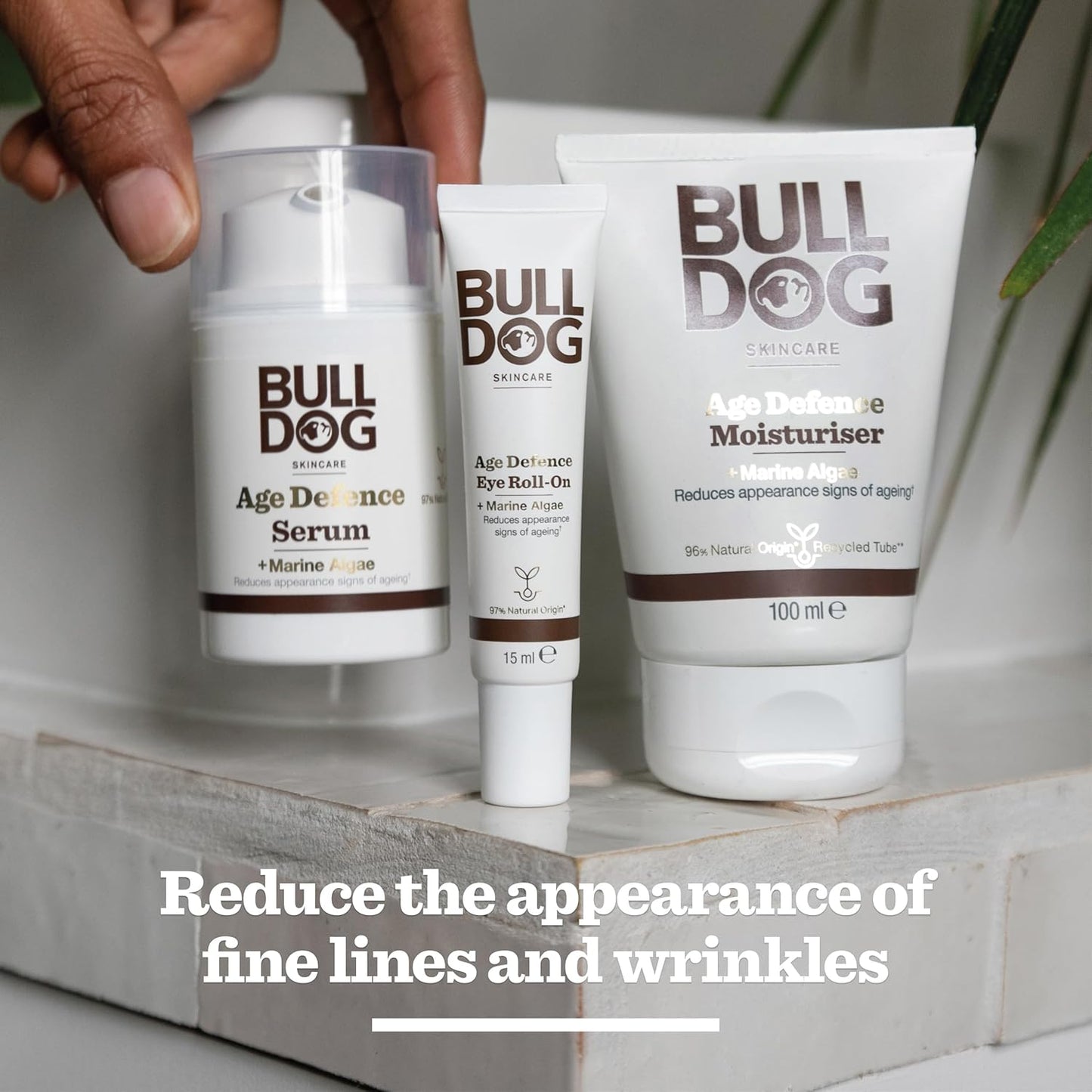 Skincare for Men Age Defence Moisturiser, Reduce Appearance of Fine Lines for Mature Skin, with Rosemary, Echinacea and Vitamin E, 100Ml