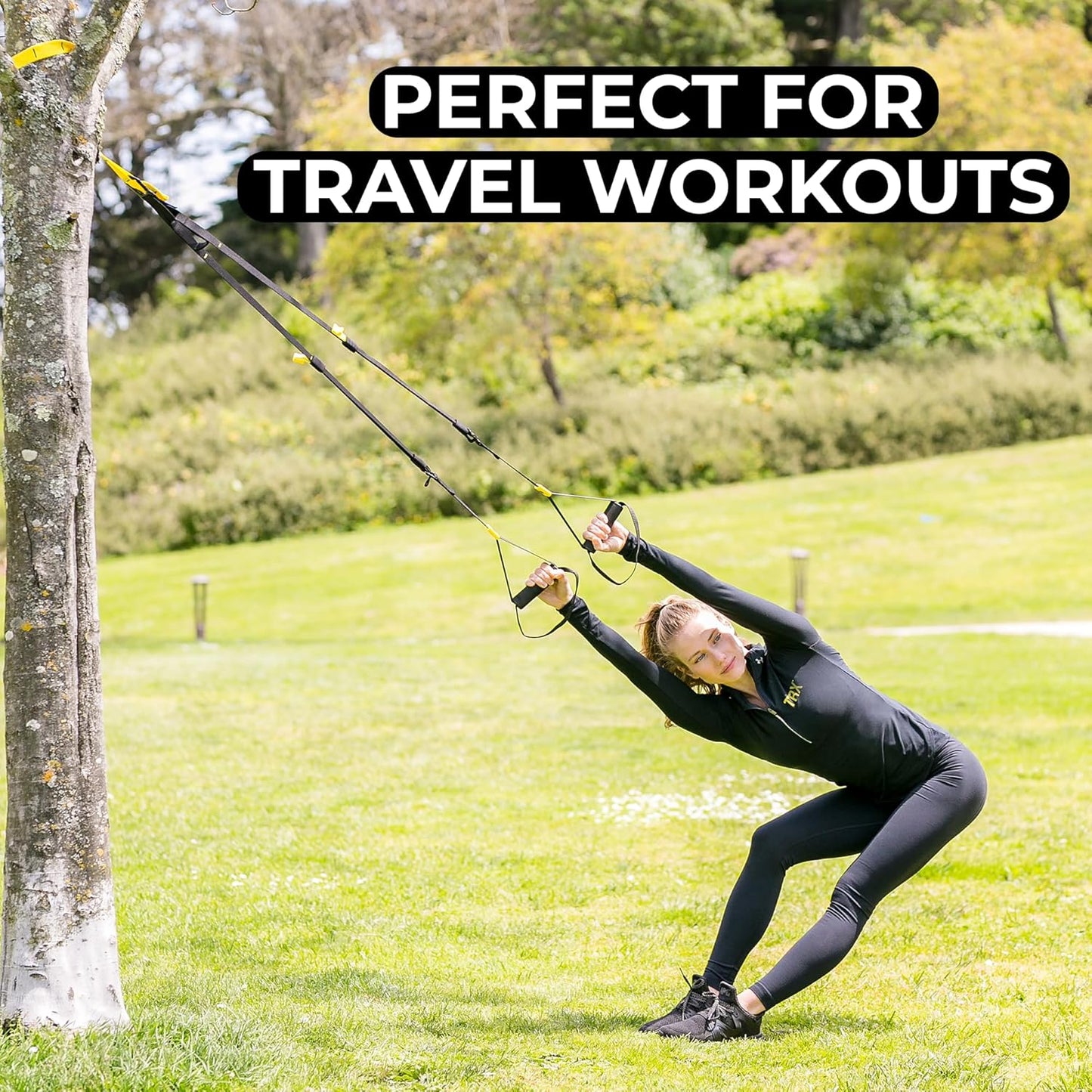 GO Suspension Trainer System: Lightweight & Portable| Full Body Workouts, All Levels & All Goals| Includes Get Started Poster, 2 Workout Guides & Indoor/Outdoor Anchors