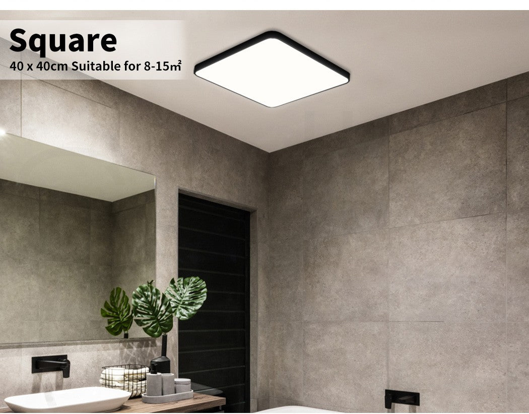 Emitto Ultra-Thin 5Cm LED Ceiling down Light Surface Mount Living Room Black 27W