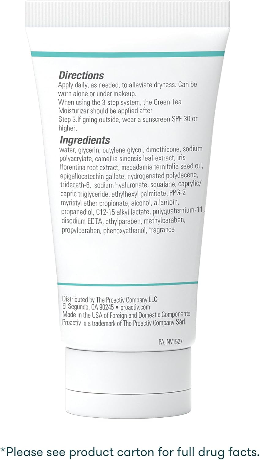 Green Tea and Hyularonic Acid Moisturizer for Dry Skin, Hydrating Face Moisturizer for Oily Skin, Dry Skin and Acne Prone Skin - 3 Oz