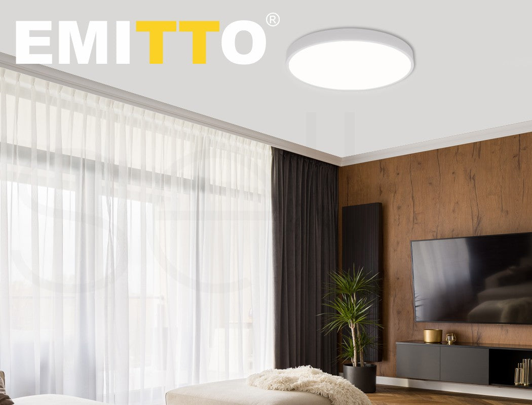 Emitto 3-Colour Ultra-Thin 5Cm LED Ceiling Light Modern Surface Mount 72W
