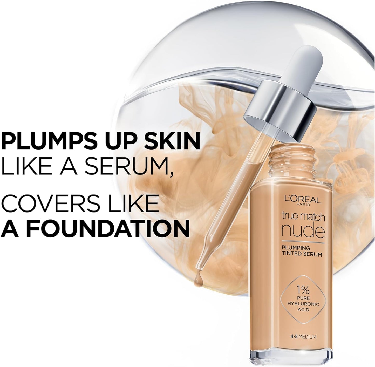L’Oréal Paris True Match Nude Plumping Tinted Serum Tan-Deep 7-8