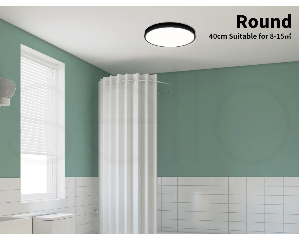 Emitto Ultra-Thin 5Cm LED Ceiling down Light Surface Mount Living Room Black 30W