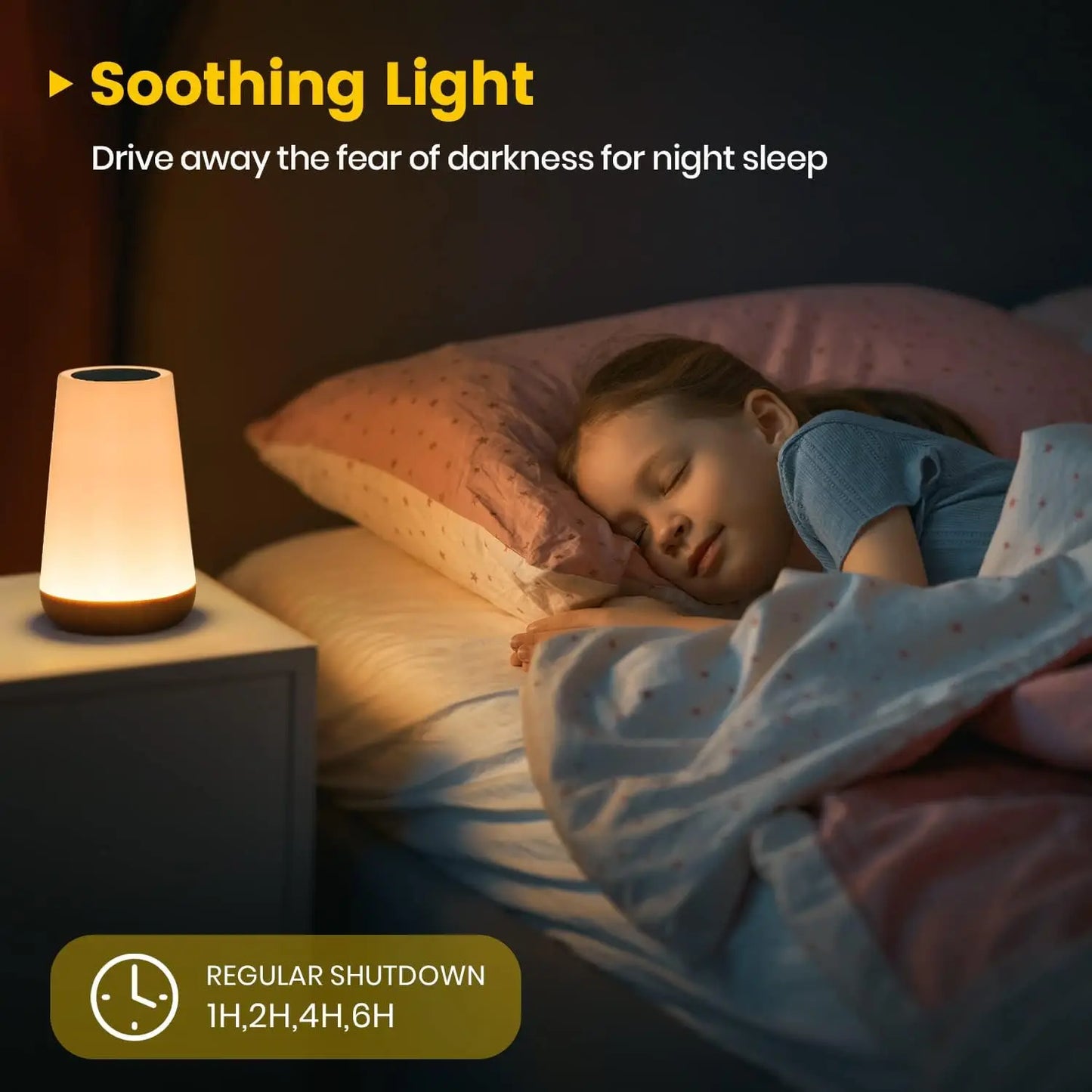 Table Lamp Bedside Lamp for Bedroom 13 Color Changing Touch Night Light RGB Remote Dimmable USB Rechargeable Portable Room Light
