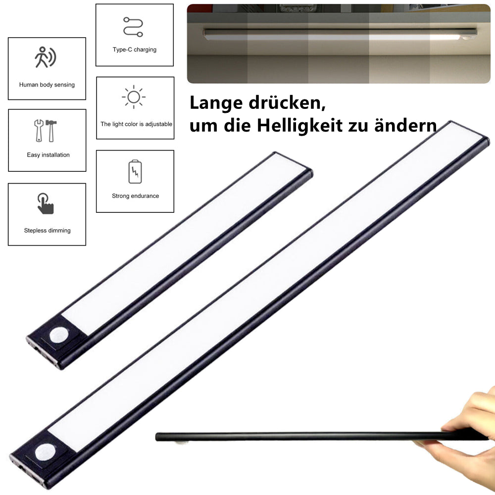 LED Motion Sensor under Closet Light Rechargeable Magnetic Cabinet Dimmable Lamp