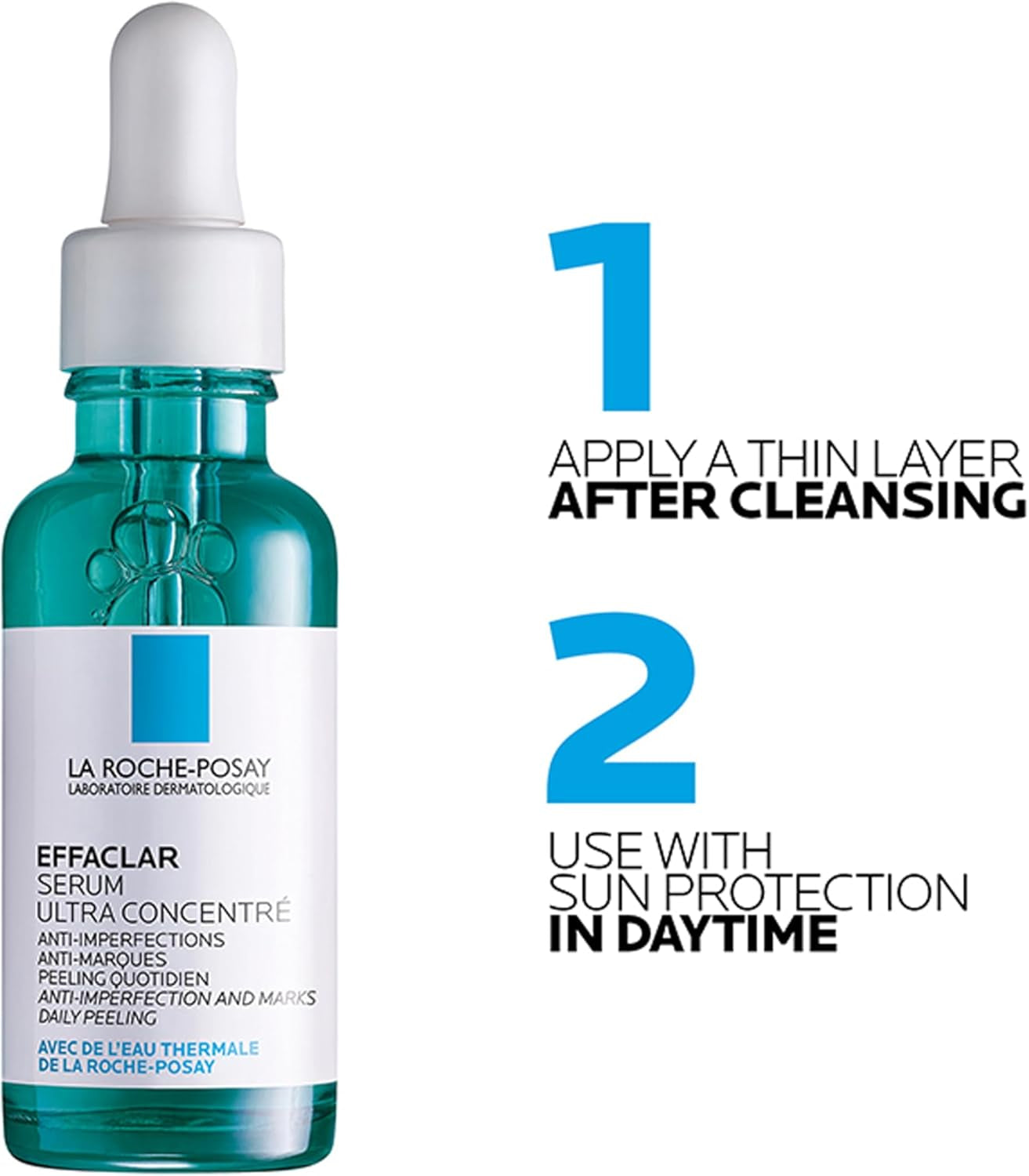 La Roche-Posay Ultra Concentrated Serum, Anti-Imprefections and Marks, for Acne Prone Skin, Effaclar, 30Ml