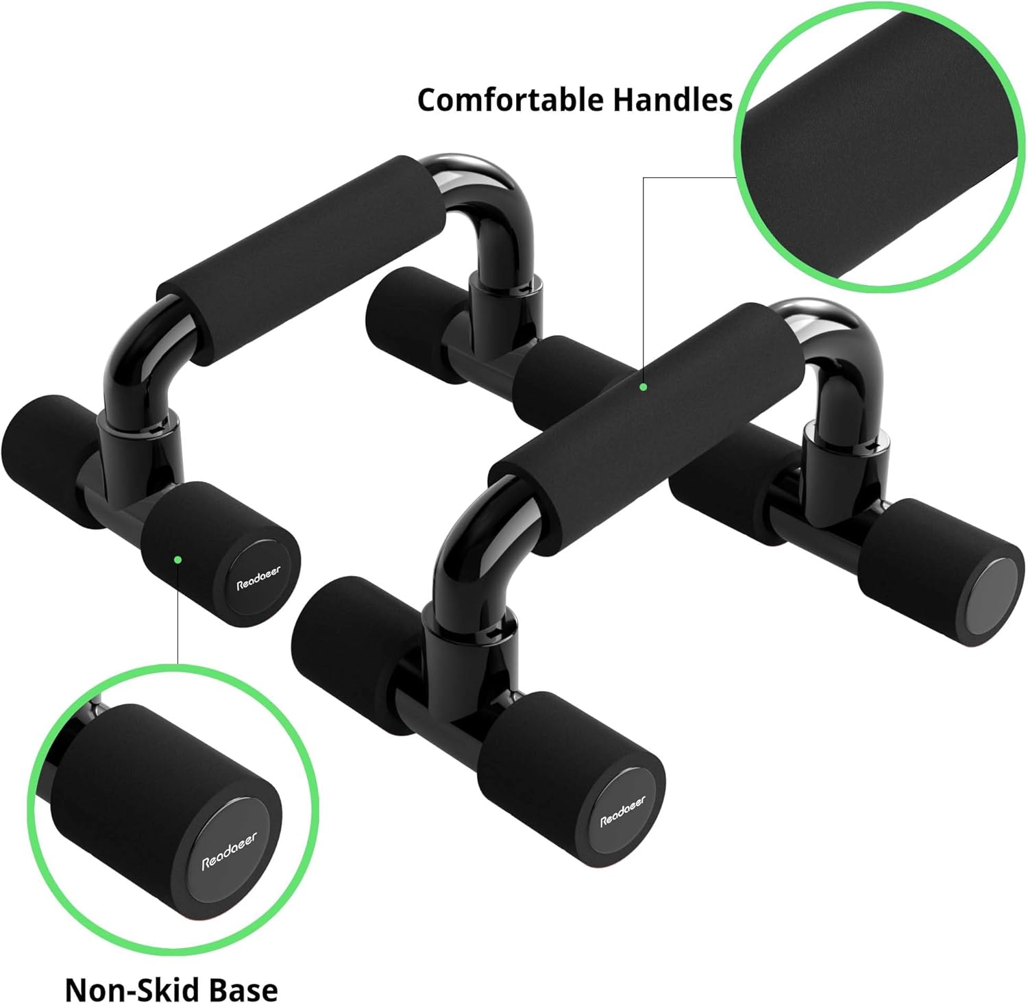 Push up Bars Gym Exercise Equipment Fitness 1 Pair Pushup Handles with Cushioned Foam Grip and Non-Slip Sturdy Structure