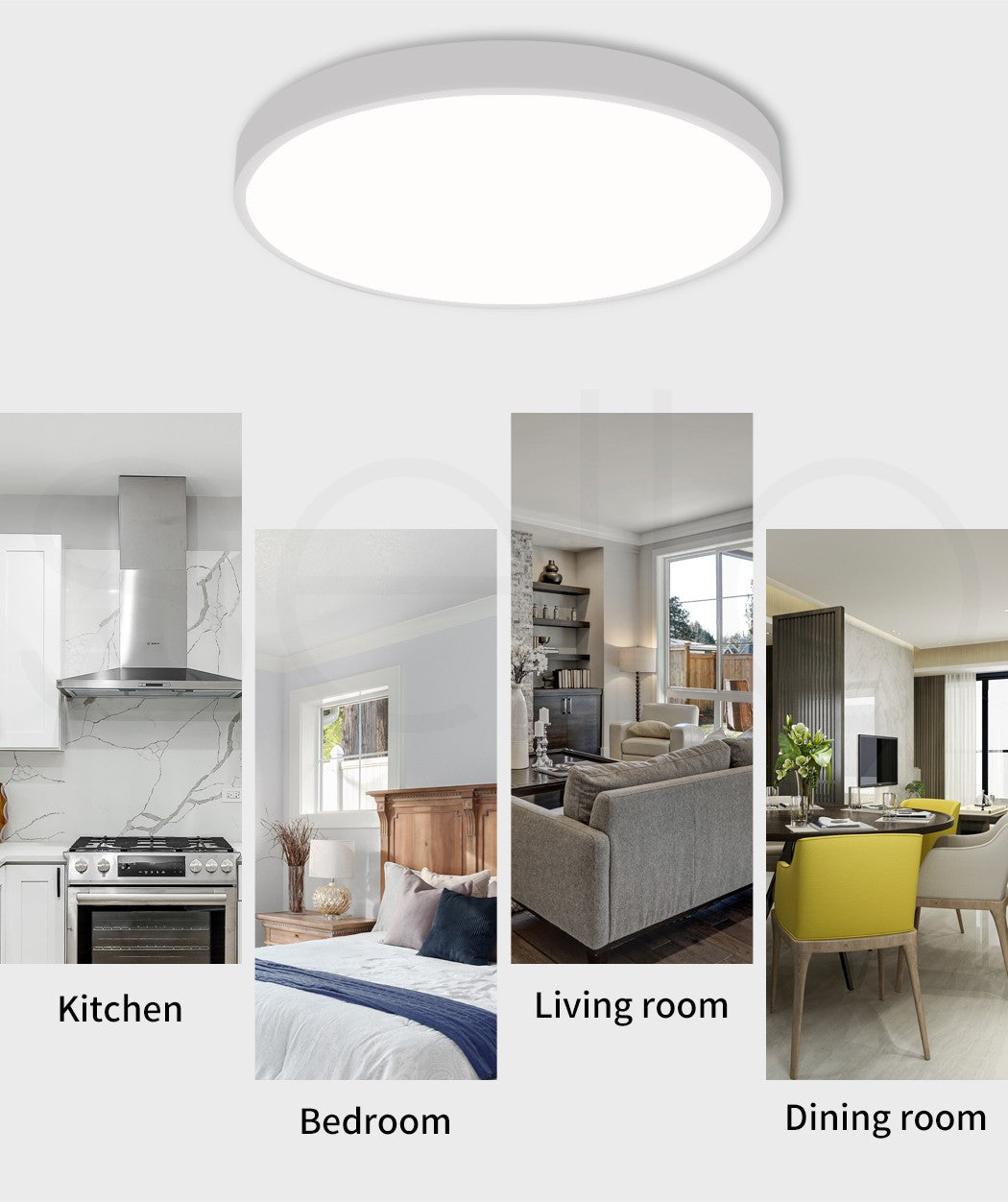 Emitto 3-Colour Ultra-Thin 5Cm LED Ceiling Light Modern Surface Mount 72W