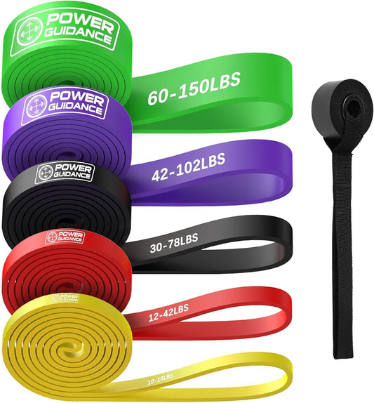 Resistance Bands, Set of 5 Pull up Bands, Pull up Assistance Bands, Exercise Bands, Resistance Bands Set for Legs, Working Out, Muscle Training, Physical Therapy, Shape Body