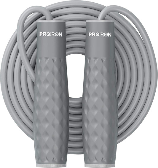Skipping Rope Double Weighted Jump Rope 1LB Tangle-Free Double Fat Burning with Adjustable Length Extra Thick 7Mm Professional Heavy Jump Rope Adult for Women Men Endurance Weight Lose Crossfit MMA Cardio & Workouts