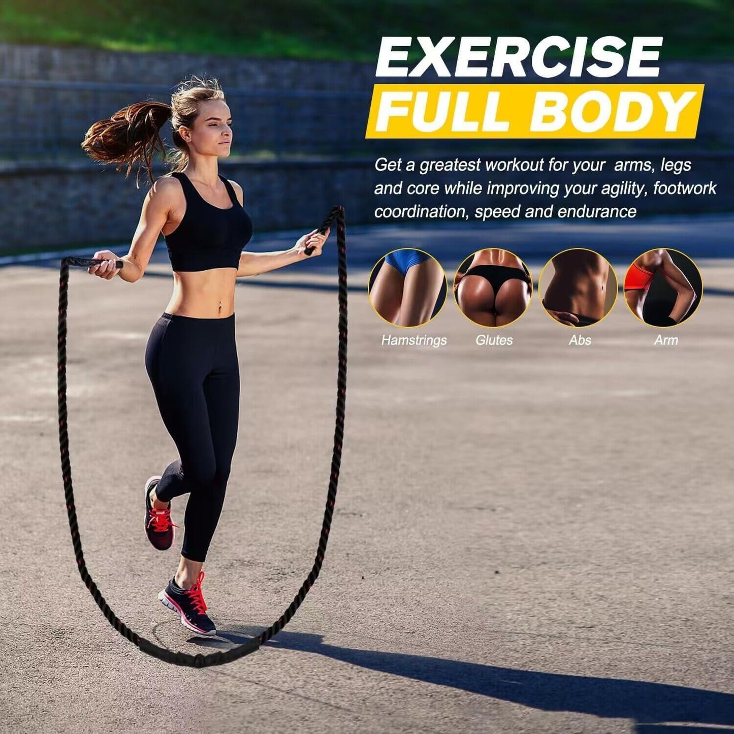 Jump Rope, Weighted Jump Ropes for Men Women, 2.8Lb 5Lb Heavy Skipping Rope for Exercise
