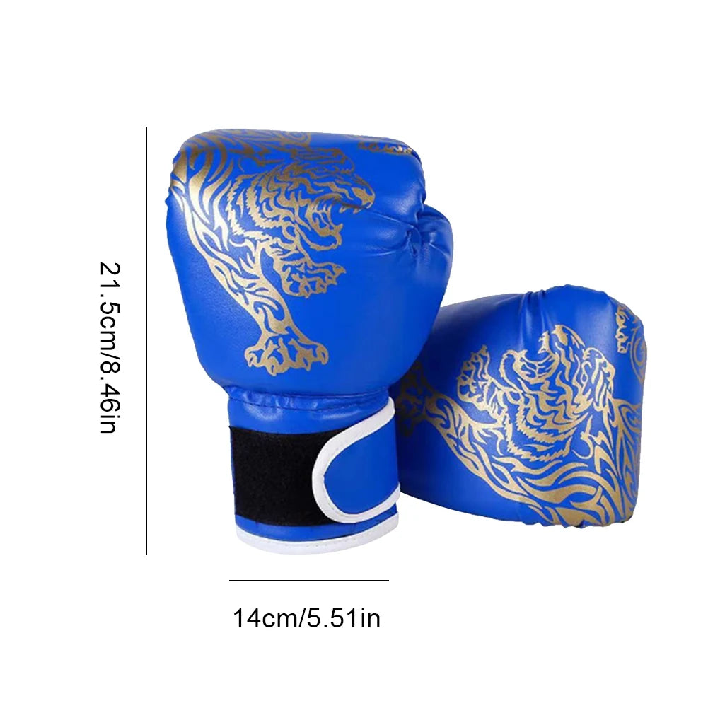 Boxing Gloves Comfortable Sanda Boxing Gloves PU Leather Professional Boxing Gloves Fighting Taekwondo Mitts for Children Adults