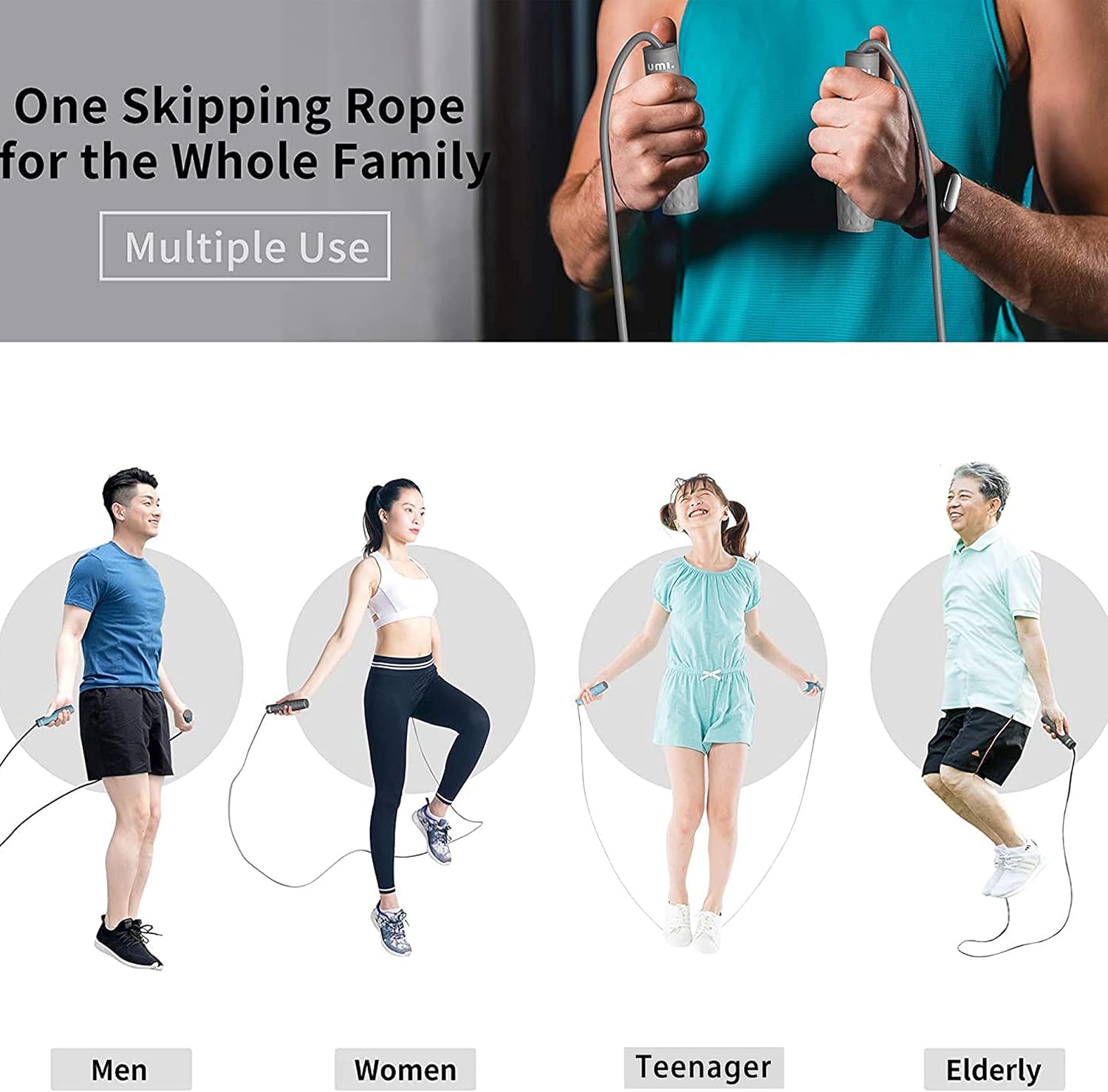 Skipping Rope Double Weighted Jump Rope 1LB Tangle-Free Double Fat Burning with Adjustable Length Extra Thick 7Mm Professional Heavy Jump Rope Adult for Women Men Endurance Weight Lose Crossfit MMA Cardio & Workouts