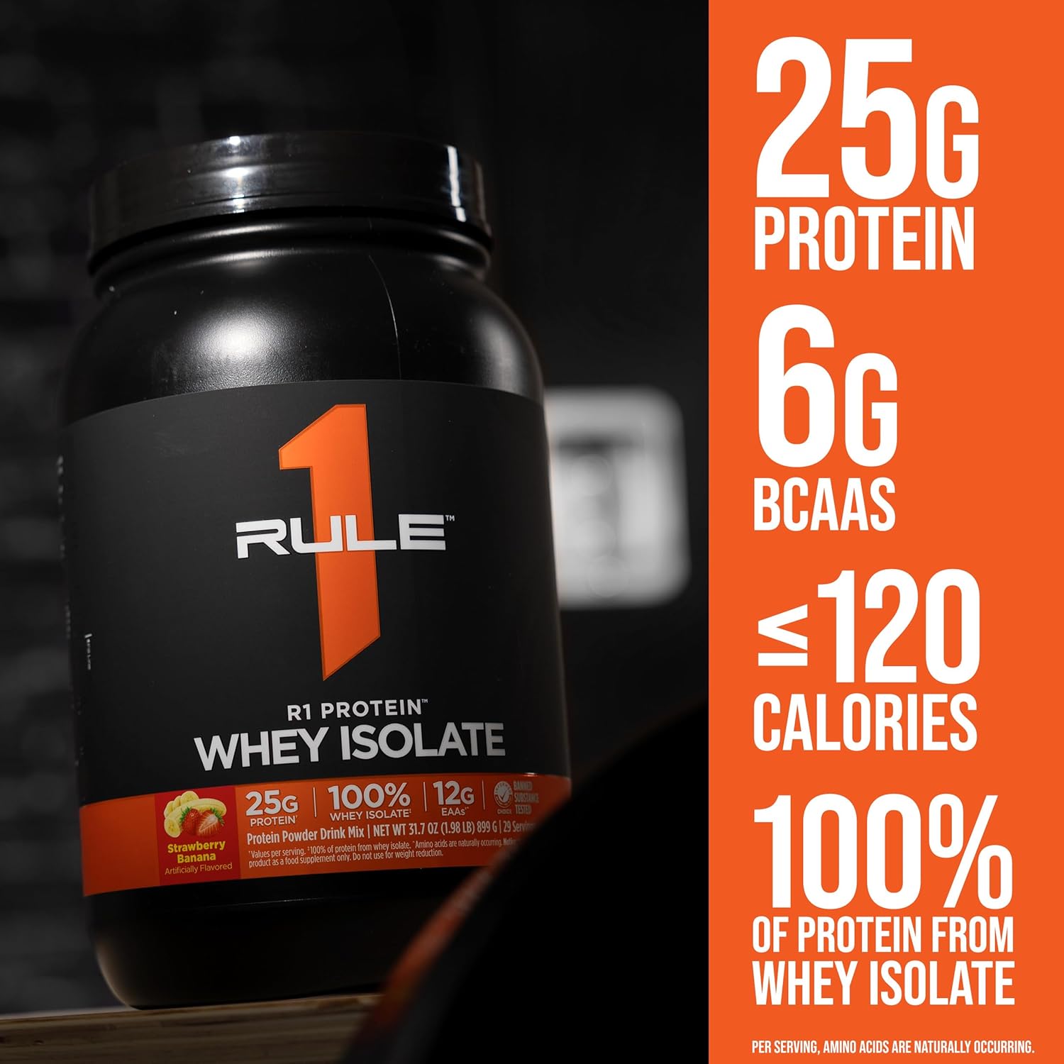 R1 100% Whey Protein Isolate and Hydrolysate Protein Powder 1.98 Lb, Chocolate Fudge (28 Servings)