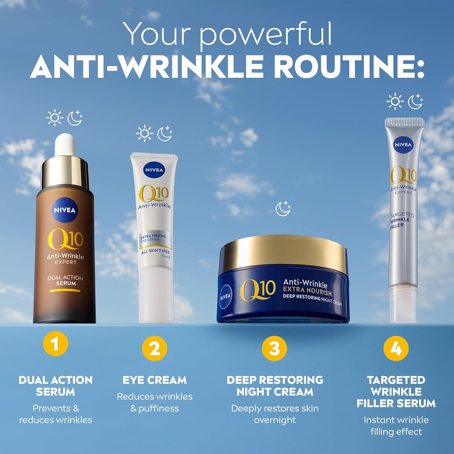 Q10 Anti-Ageing Night Cream 50Ml | with Q10 and Argan Oil | Hydrating Formula | 24-Hour Nourishment | Reduces Wrinkles & Fine Lines | Promotes Skin Firmness | Replenishes Mature Skin