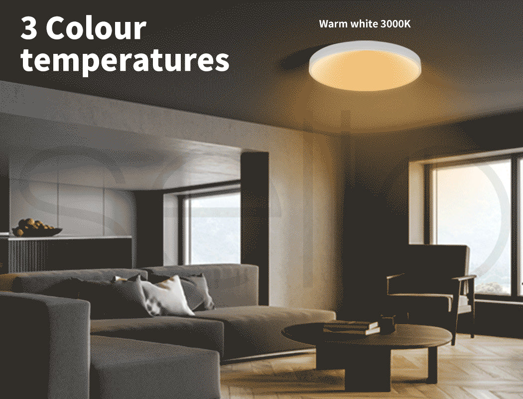 Emitto 3-Colour Ultra-Thin 5Cm LED Ceiling Light Modern Surface Mount 72W