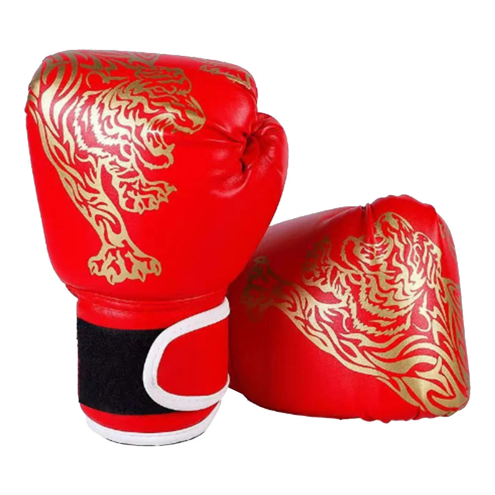 Boxing Gloves Comfortable Sanda Boxing Gloves PU Leather Professional Boxing Gloves Fighting Taekwondo Mitts for Children Adults