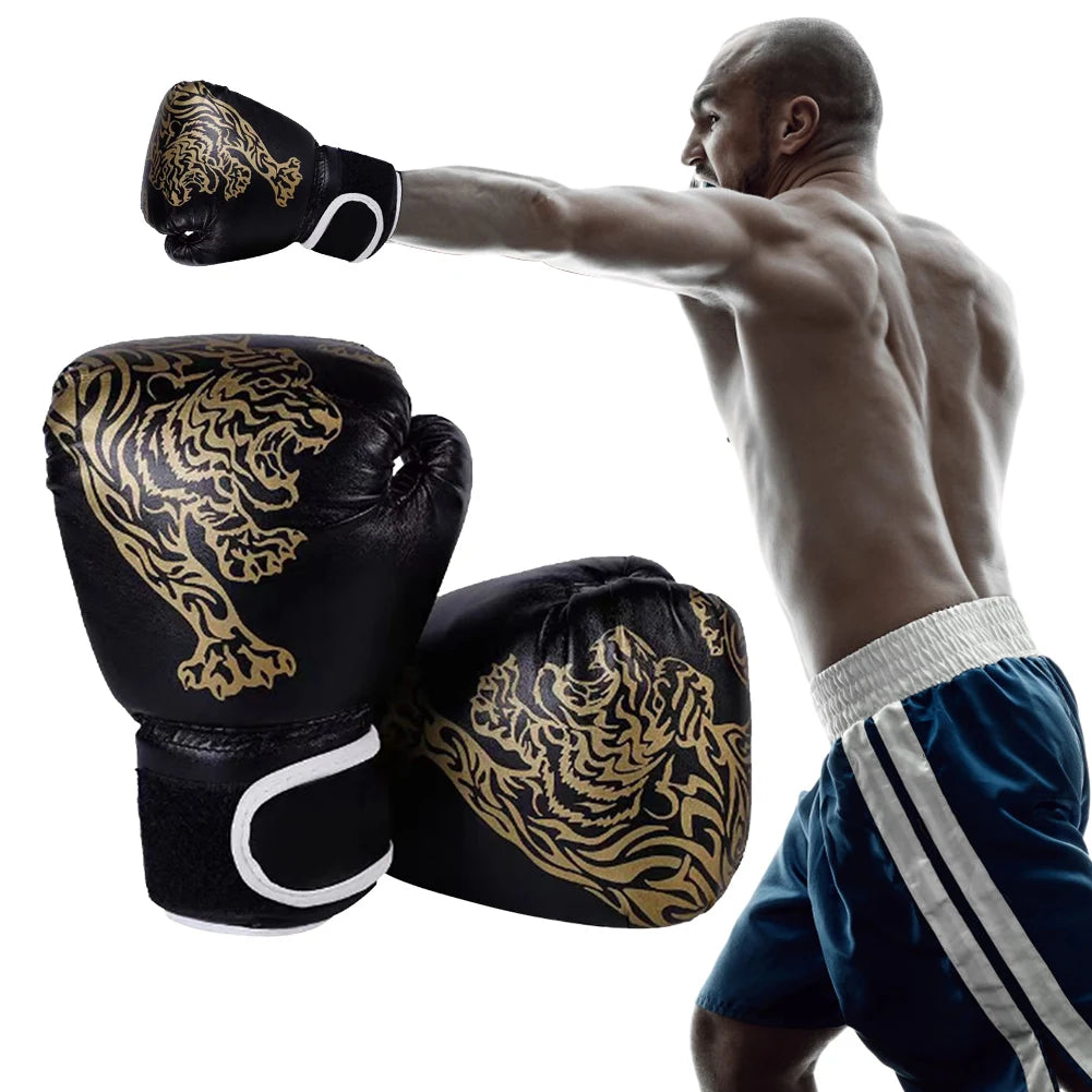 Boxing Gloves Comfortable Sanda Boxing Gloves PU Leather Professional Boxing Gloves Fighting Taekwondo Mitts for Children Adults